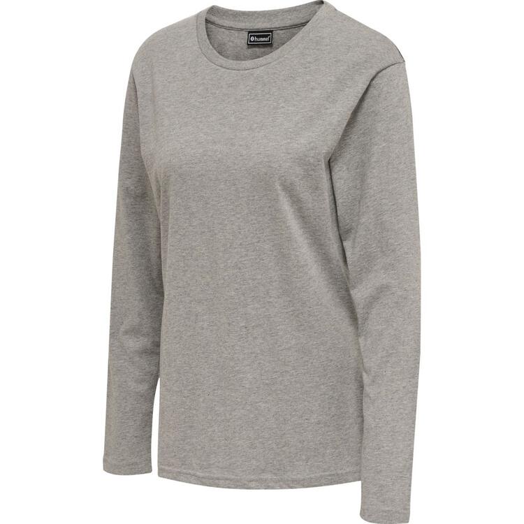 HUMMEL hmlRED BASIC T-SHIRT L/S WOMAN 215127-2006 GREY MELANGE - Gr. S von Hummel