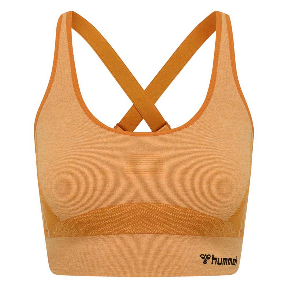 Hummel Cleaa Sports Seamless Sports Bra Orange XS Frau von Hummel