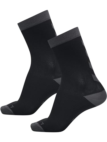hummel Unisex Vare indendørs sportssokker 2 Socken, Schwarz/Asphalt, 46 EU von hummel
