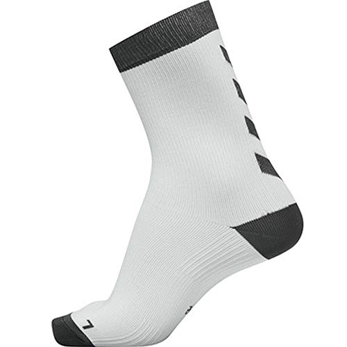 hummel Unisex Vare indendørs sportssokker 2 Socken, Weiß/Asphalt, 46 EU von hummel