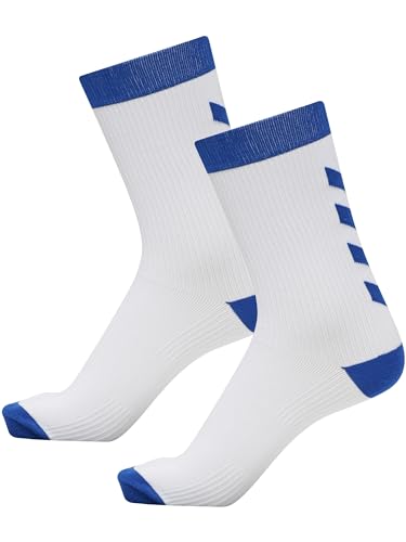 Hummel Unisex Element Indoor Sport 2 Pack Socken, WHITE/TRUE BLUE, 44 EU von hummel
