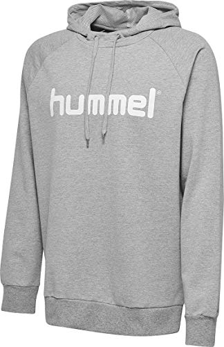 Hummel Herren Hmlgo Cotton Logo Hoodie Kapuzenpullover, Grey Melange, XXL von hummel
