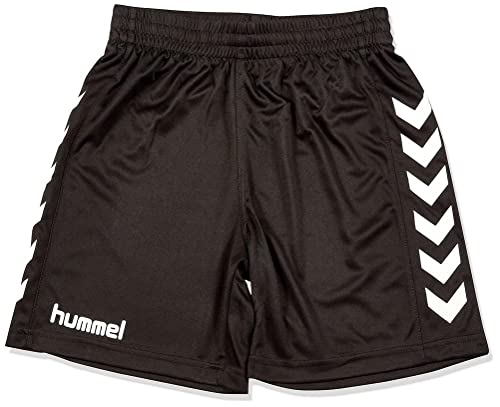 hummel Jungen Sporthose Kurz-Core Poly Shorts-Trainingshose Herren Hohe Bewegungsfreiheit-Laufshorts, Black Pr, 116-128 (S) von hummel