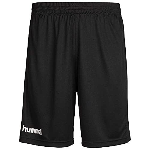 hummel Jungen Sporthose Kurz-Core Poly Shorts-Trainingshose Herren Hohe Bewegungsfreiheit-Laufshorts, Black Pr, 116-128 (S) von hummel