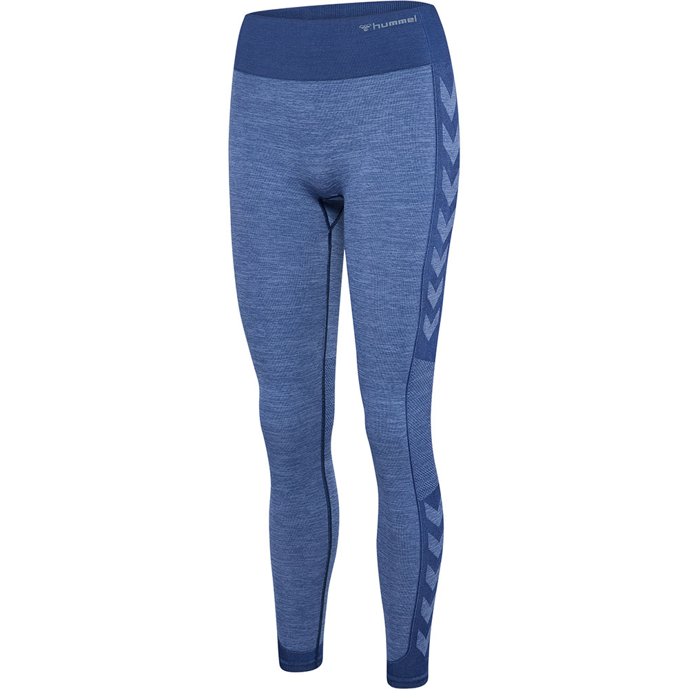 Hummel Mt Shine Seamless Mw Leggings Blau L Frau von Hummel