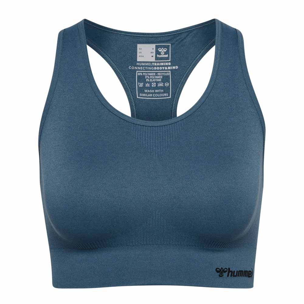 Hummel Tif Sports Top Seamless Blau S Frau von Hummel