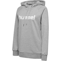 hummel GO Baumwoll Logo Hoodie Damen grey melange M von Hummel