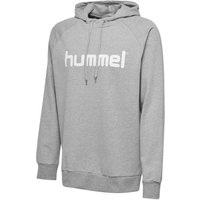 hummel GO Baumwoll Logo Hoodie Kinder grey melange 128 von Hummel