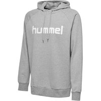 hummel GO Baumwoll Logo Hoodie Herren grey melange L von Hummel