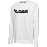 hummel GO Baumwoll Logo Sweatshirt Herren white M von Hummel
