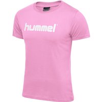 hummel GO Baumwoll Logo T-Shirt Damen kurzarm cotton candy XS von Hummel