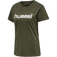 hummel GO Baumwoll Logo T-Shirt Damen kurzarm grape leaf S von Hummel