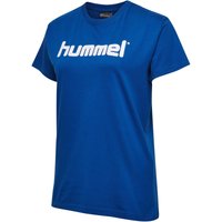 hummel GO Baumwoll Logo T-Shirt Damen kurzarm true blue S von Hummel