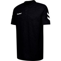 hummel GO Baumwoll Poloshirt Herren black L von Hummel