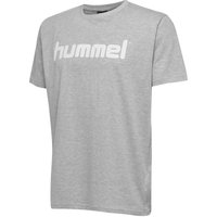 hummel GO Baumwoll T-Shirt Kinder grey melange 164 von Hummel