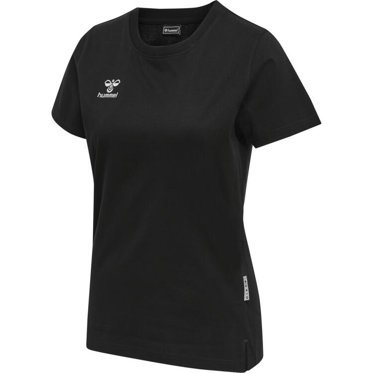 hummel Move Grid Baumwoll T-Shirt Damen 214793 BLACK - Gr. M von Hummel