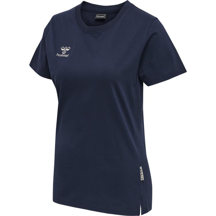 hummel Move Grid Baumwoll T-Shirt Damen 214793 MARINE - Gr. S von Hummel