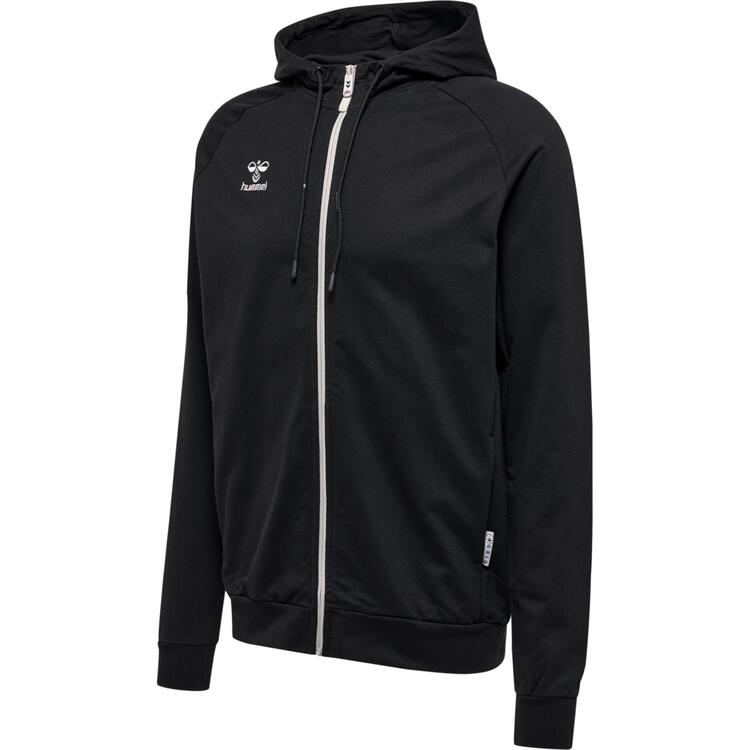 hummel Move Grid Baumwoll Zip Hoody 215007 BLACK - Gr. L von Hummel