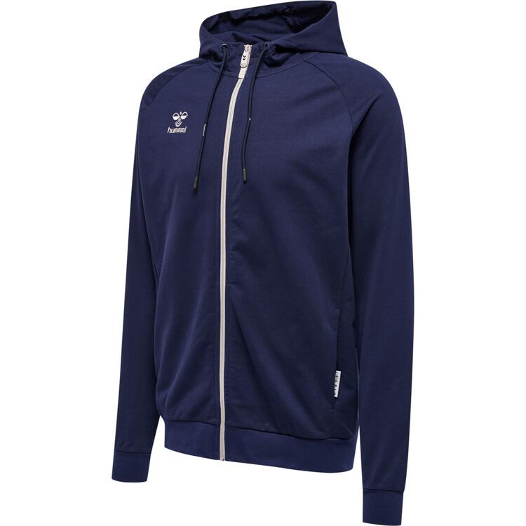 hummel Move Grid Baumwoll Zip Hoody 215007 MARINE - Gr. M von Hummel