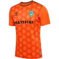 hummel SV Werder Bremen Torwarttrikot 2023/24 Kinder 5190 - orange tiger 116 von Hummel