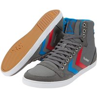 hummel Slimmer Stadil High-Top Sneaker castlerock/ribbonred/bril blue 36 von Hummel