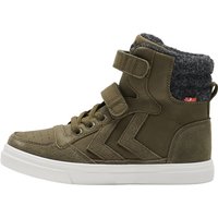 hummel Stadil High Winter Sneaker gefüttert Kinder 6086 - dark olive 34 von Hummel