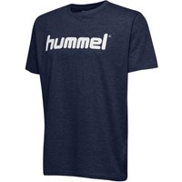 hummel GO Baumwoll Logo T-Shirt Herren marine S von Hummel