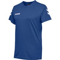 hummel GO Baumwoll T-Shirt Damen kurzarm true blue XS von Hummel