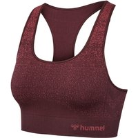 hummel hmlMT FADE Seamless Sport-BH Damen 8133 - bitter chocolate/mineral red XS von Hummel