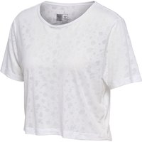 hummel hmlMT IRIS Burnout Crop T-Shirt Damen 9001 - white S von Hummel