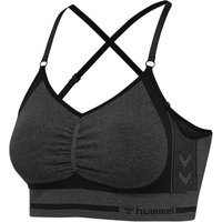 hummel hmlMT LULU Seamless Scrunch Sport-BH Damen black melange XS von Hummel