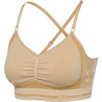 hummel hmlMT LULU Seamless Scrunch Sport-BH Damen curds & whey melange L von Hummel