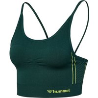hummel hmlMT ZONE Seamless Sport-BH Damen 6186 - deep teal/sulphur spring L von Hummel