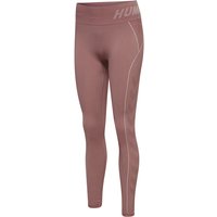 hummel hmlTE CHRISTEL Seamless Mid Waist Tights Damen withered rose/rose tan melange S von Hummel