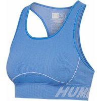 hummel hmlTE CHRISTEL Seamless Sport-Top Damen 7216 - riviera/blue bell melange XS von Hummel