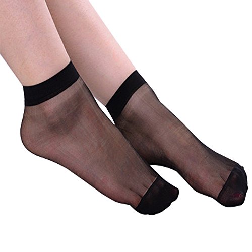 Hunpta @ 10 Paar Feinsöckchen Damen Frauen Socken Ultradünne Socken Kurze Seidenstrümpfe von Hunpta @