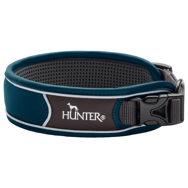 Hunter - Collar Divo - Hundehalsband Gr Halsumfang 25-35 cm - Breite 4,0 cm darkblue /grau von Hunter