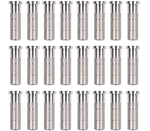 Huntingdoor 30 Stücke Ersatz Bogenschießen Aluminium Pfeile Insert, Standard 6,2mm /0,24in Aluminium Carbon Pfeilschaft Jagd Zubehör (6,2mm) von Huntingdoor