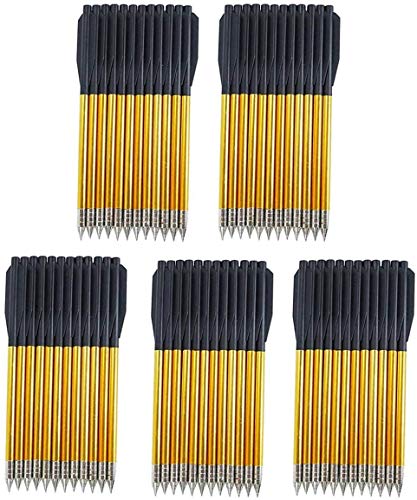 Huntingdoor 6,3" Aluminium Armbrust Pfeile Bolzen für 50 lb / 80lb Pistolenarmbrust Erwachsene Armbrust Jagd Präzisionsziel Armbrustpfeile 36/60 Pack (60 Stück) von Huntingdoor