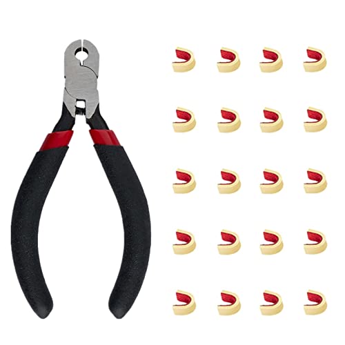 Huntingdoor Nockpunktzange Bogenschießen Zange mit 20 Nockpunkte Set Bogenschnur Nockpunkt Nocking Point Plier für Recurvebogen Traditionell Bogen von Huntingdoor