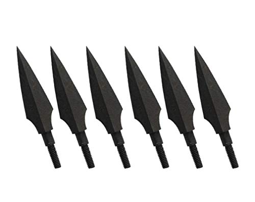 Huntingdoor Pfeilspitzen Jagdspitzen 3D Jagdpfeilspitzen 125 Grains Pfeilspitzen Broadhead für Carbonpfeile, Armbrust, Alupfeile und Fiberglaspfeile beim Bogenschießen (6) von Huntingdoor