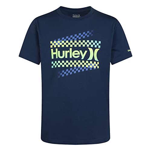 Hurley Jungen Hrlb Zip Check Tee T Shirt, Night Force, 8 Jahre EU von Hurley