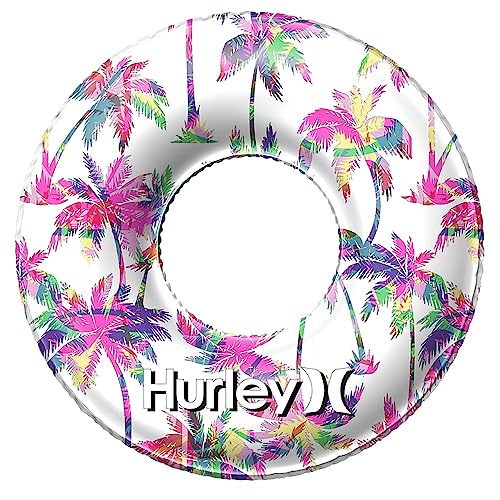 Hurley 32.5-Inchinflatable Swim Ring, Pink Palm Tree Design (1531005D) von Hurley