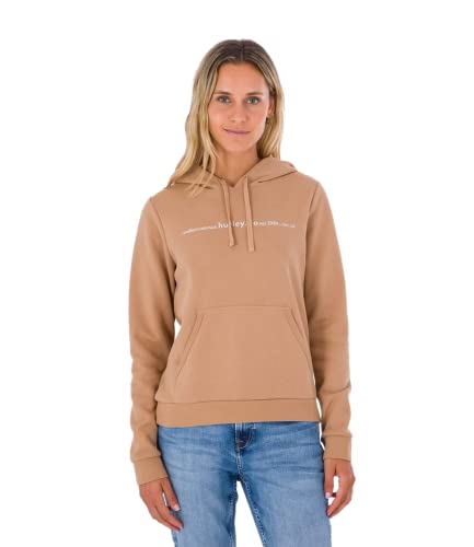 Hurley Damen Gefüttertes Kapuzen-Fleece Kapuzenpullover, beige, M von Hurley