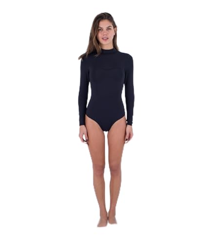 Hurley Damen OAO Solid Back Zip Surfsuit Einteiliger Badeanzug, Black, L von Hurley
