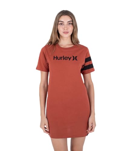Hurley Damen Oceancare O&o T-Shirt Ss Kleid, Verwaschene Koralle, S von Hurley