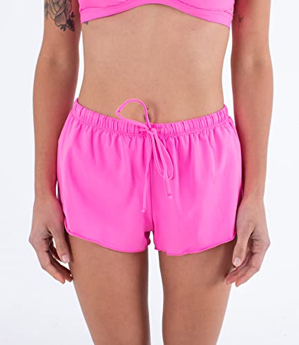 Hurley Damen Solid Swim Short Badeanzug, Pink Punch, M von Hurley