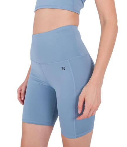 Hurley Damen Solide 2,1 m Fahrrad Bermuda-Shorts, blau, S von Hurley