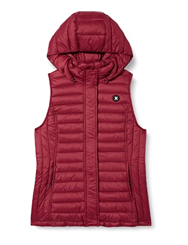 Hurley Damen W Lightweight Packable Vest Jacke, Rot, S von Hurley
