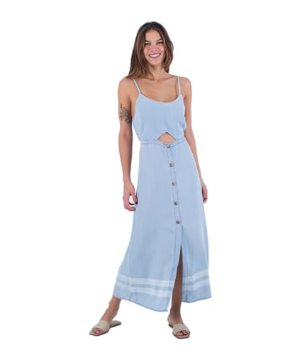 Hurley Damen W Oceancare Maxi Dress Lässiges Kleid, Helles Denim22, S von Hurley